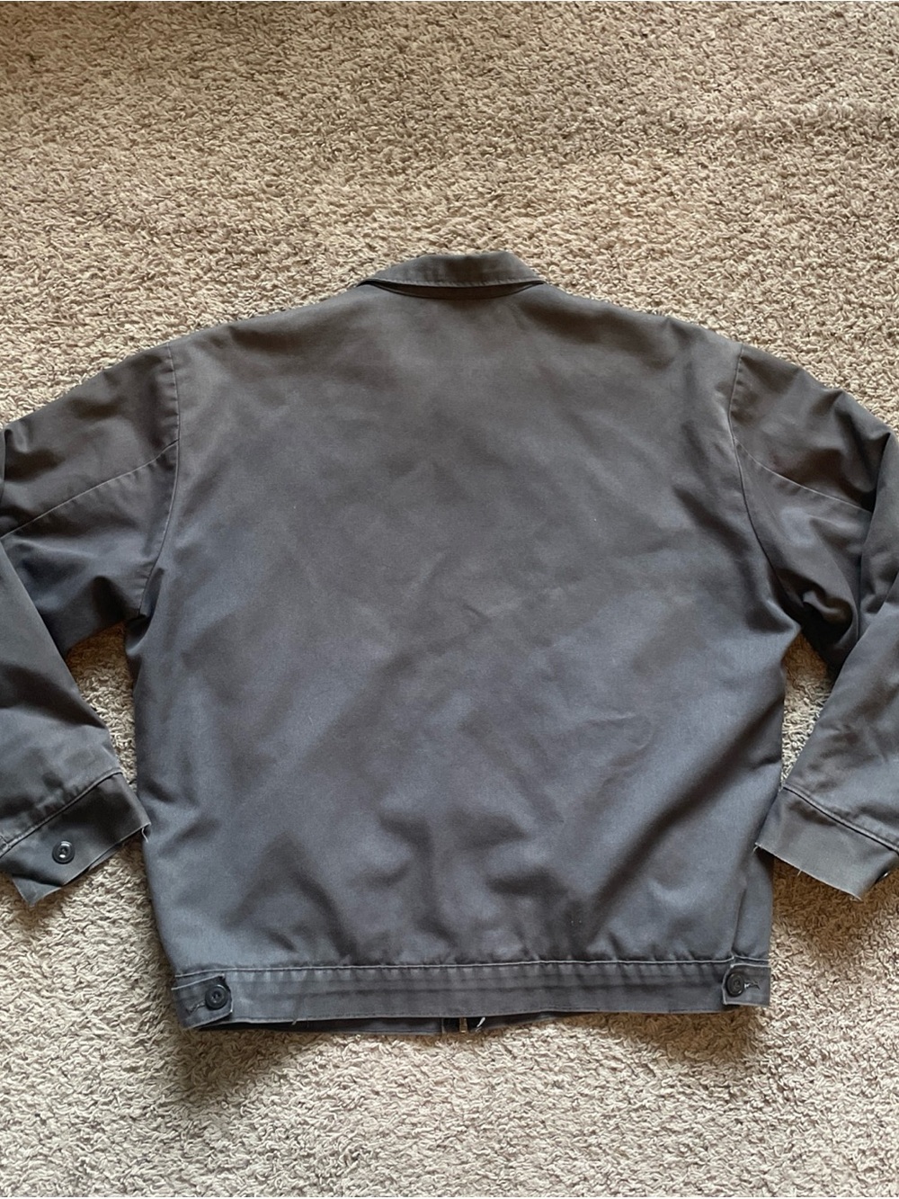 Vtg Mechanic Jacket Large Regular Workwear Faded Utility Grunge 2 Pocket USA - Picture 13 of 16